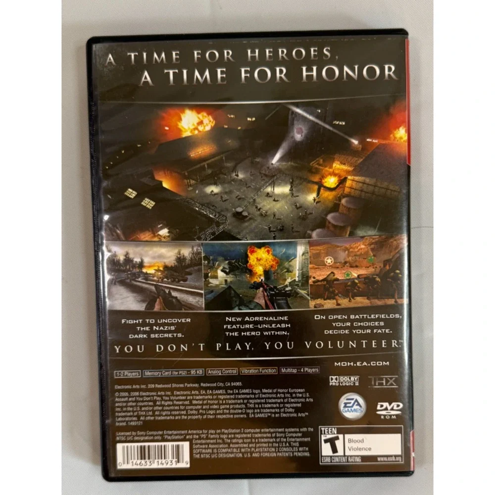 Medal of Honor European Assault Greatest Hits Sony PS2 Complete CIB